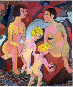Ernst Ludwig Kirchner Bathing women and children oil painting
